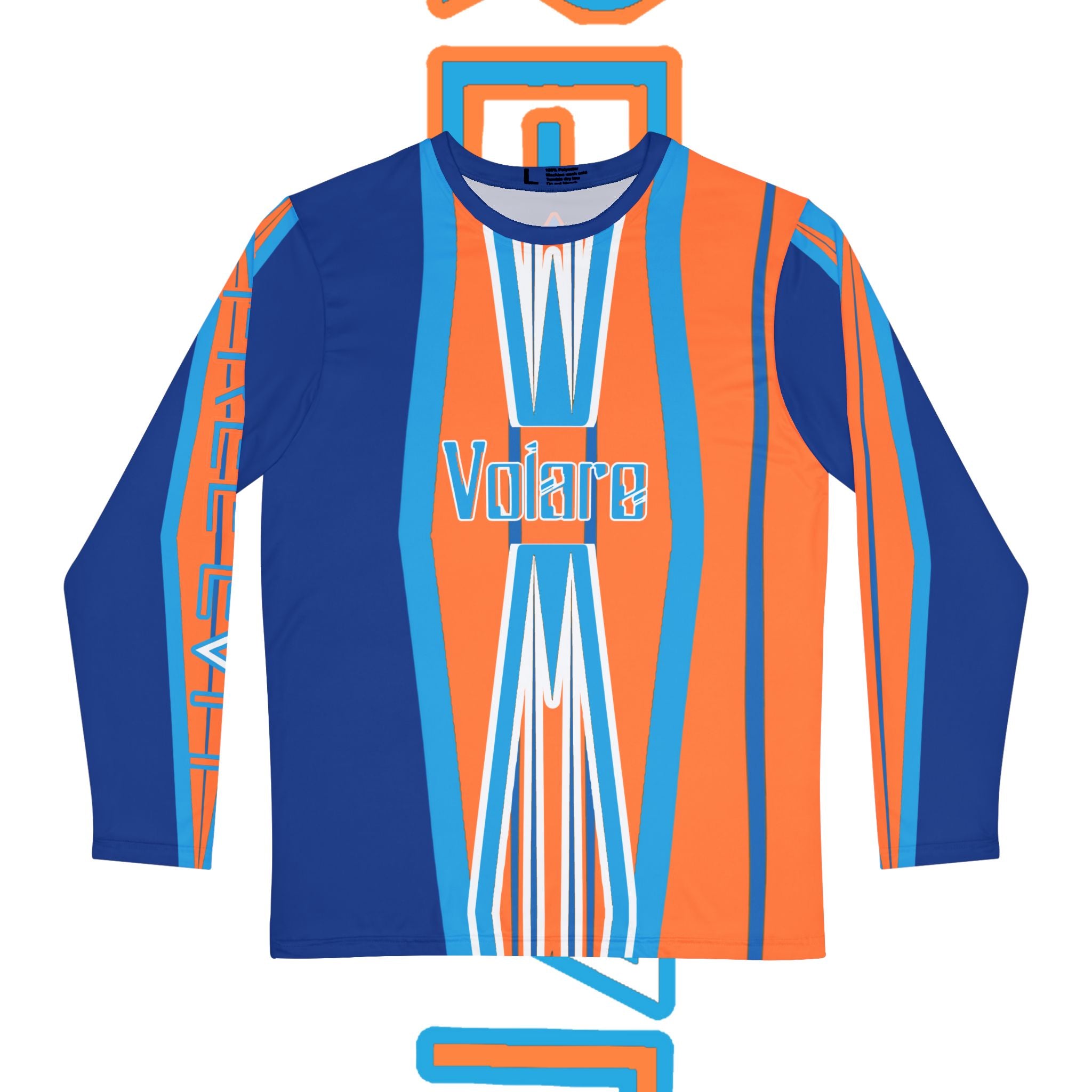 Men's "Fly" Collection by (Volare) " Free Fall Edition" (Dark BLUE Interior polyester Tee Shirt