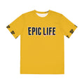 Epic Life Tee — Bold Yellow Men’s Polyester Graphic Shirt