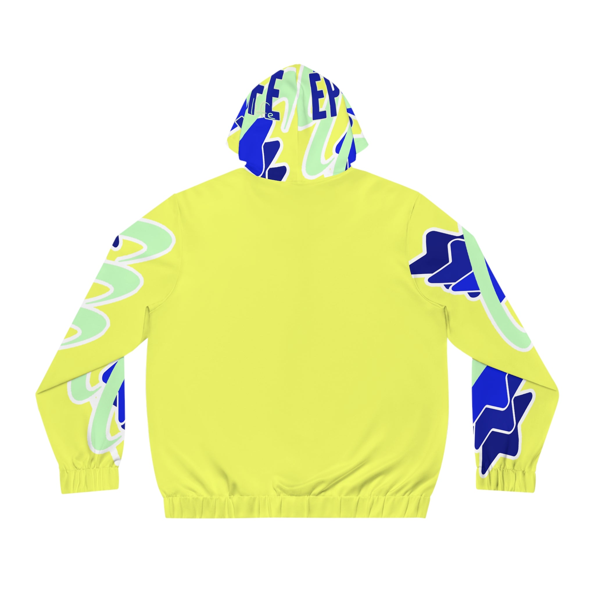 Epic Life Star Full-Zip Hoodie — Banana Yellow Neon Graphic Zip-Up Jacket