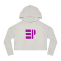 Cropped Hoodie — Bold Magenta Geometric Logo