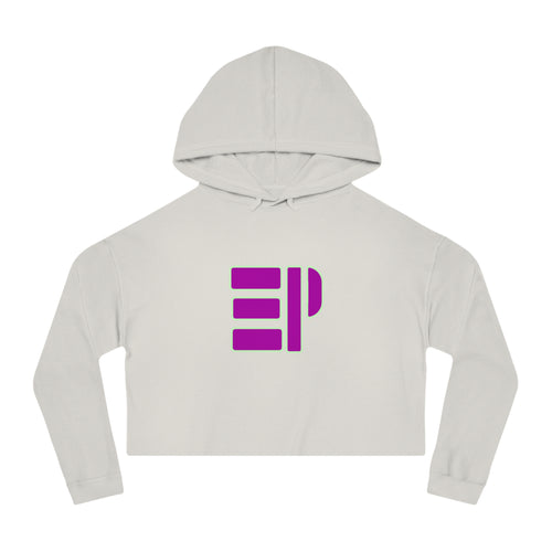 Cropped Hoodie — Bold Magenta Geometric Logo
