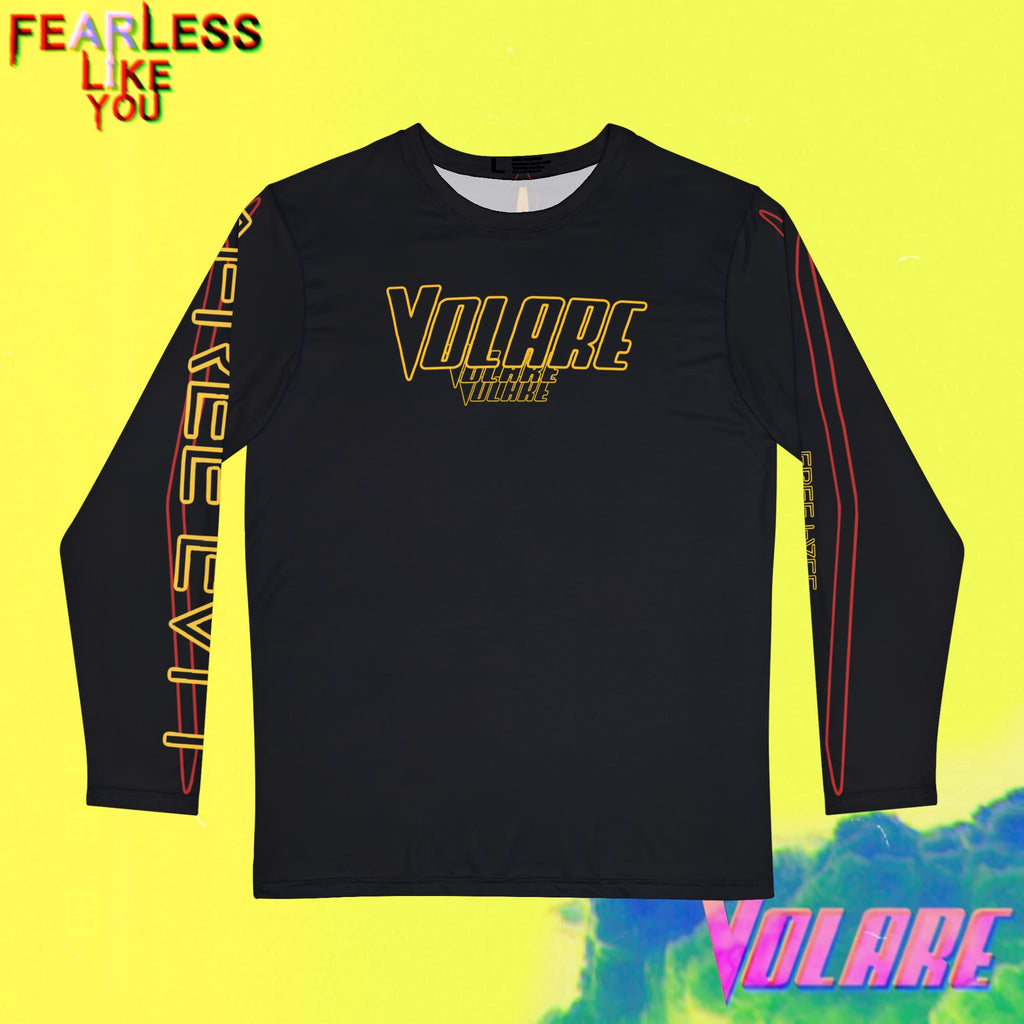 Men's "Fly" Collection by (Volare) " Free Fall Edition"(BLACK polyester Tee Shirt (AOP)