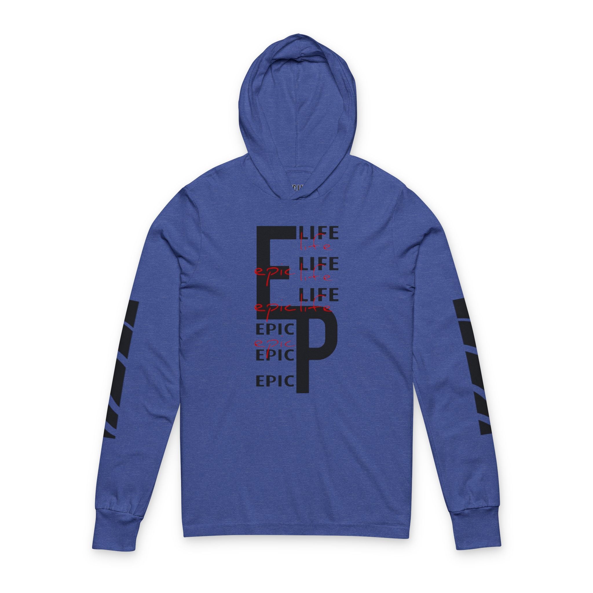 Epic Life Hooded Long Sleeve Tee — Graphic Sleeve Streetwear