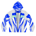 Epic Life Women's Zip Hoodie — Bold Blue Abstract All-Over Print