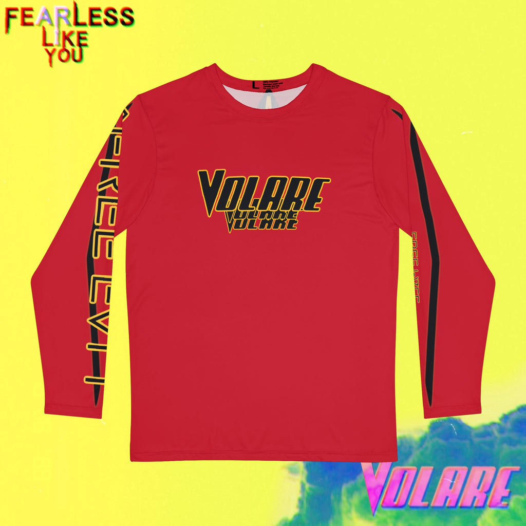 Men's "Fly" Collection by (Volare) " Free Fall Edition" (RED polyester Tee Shirt (AOP)