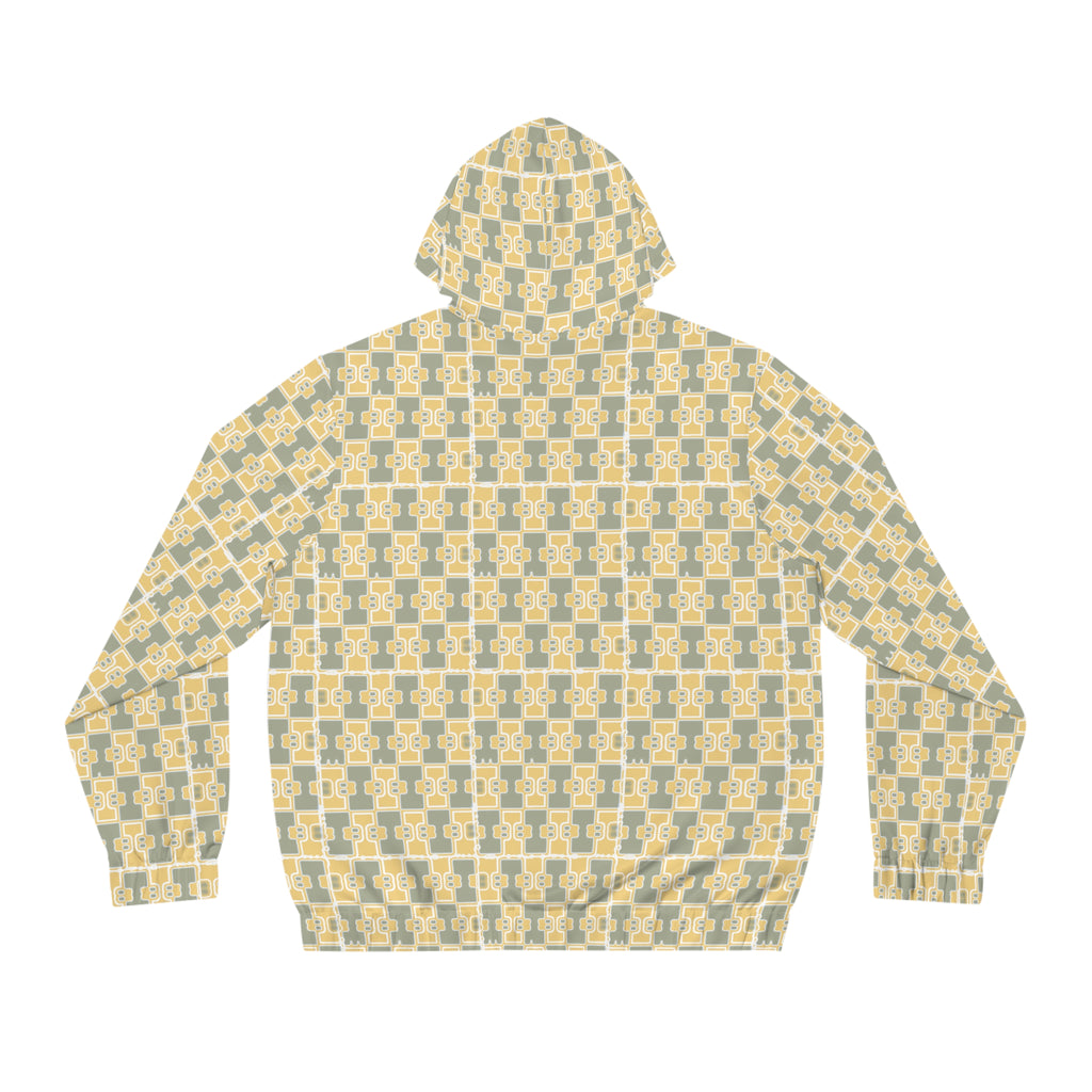 Men’s epic Cozy Layer Full - Zip (Checker Pattern) Tan / Khaki / Green Casual Streetwear, Perfect for Fall, Gift for Him, Stylish and Functional