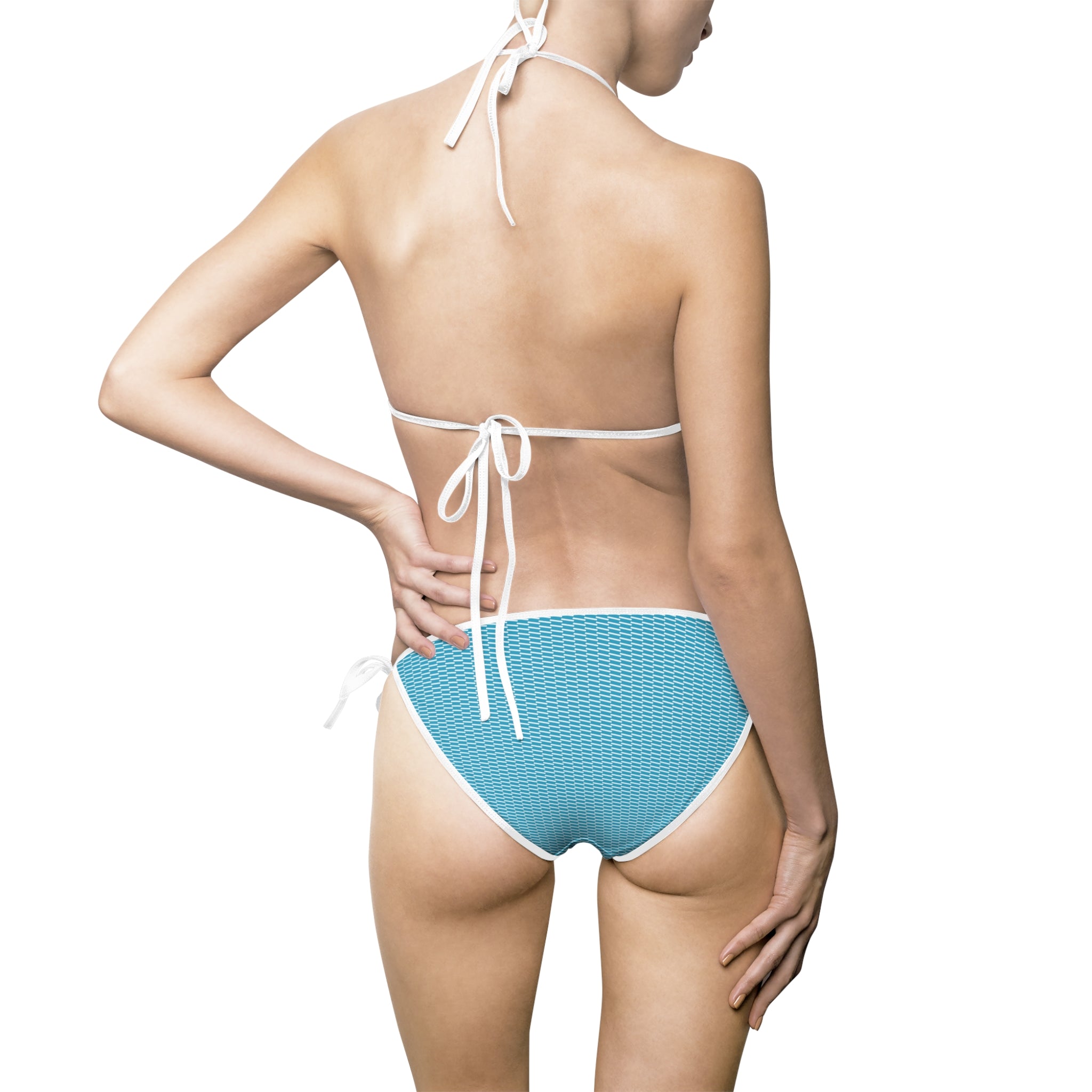 Teal Triangle Tie-Side Bikini — Women's Two-Piece Swimsuit