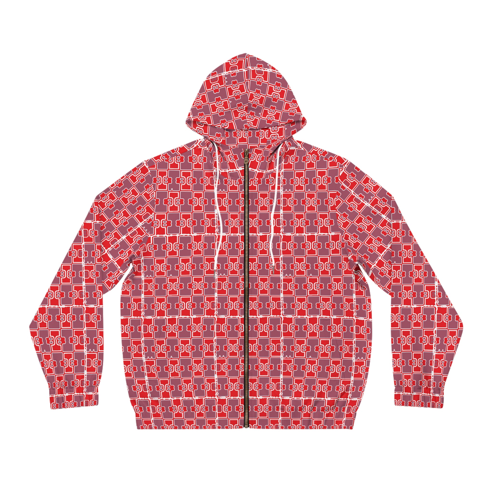 Men’s epic Cozy Layer Full - Zip | True Red (Checker Pattern) , in addition to fall season and Gift-Ready for Him