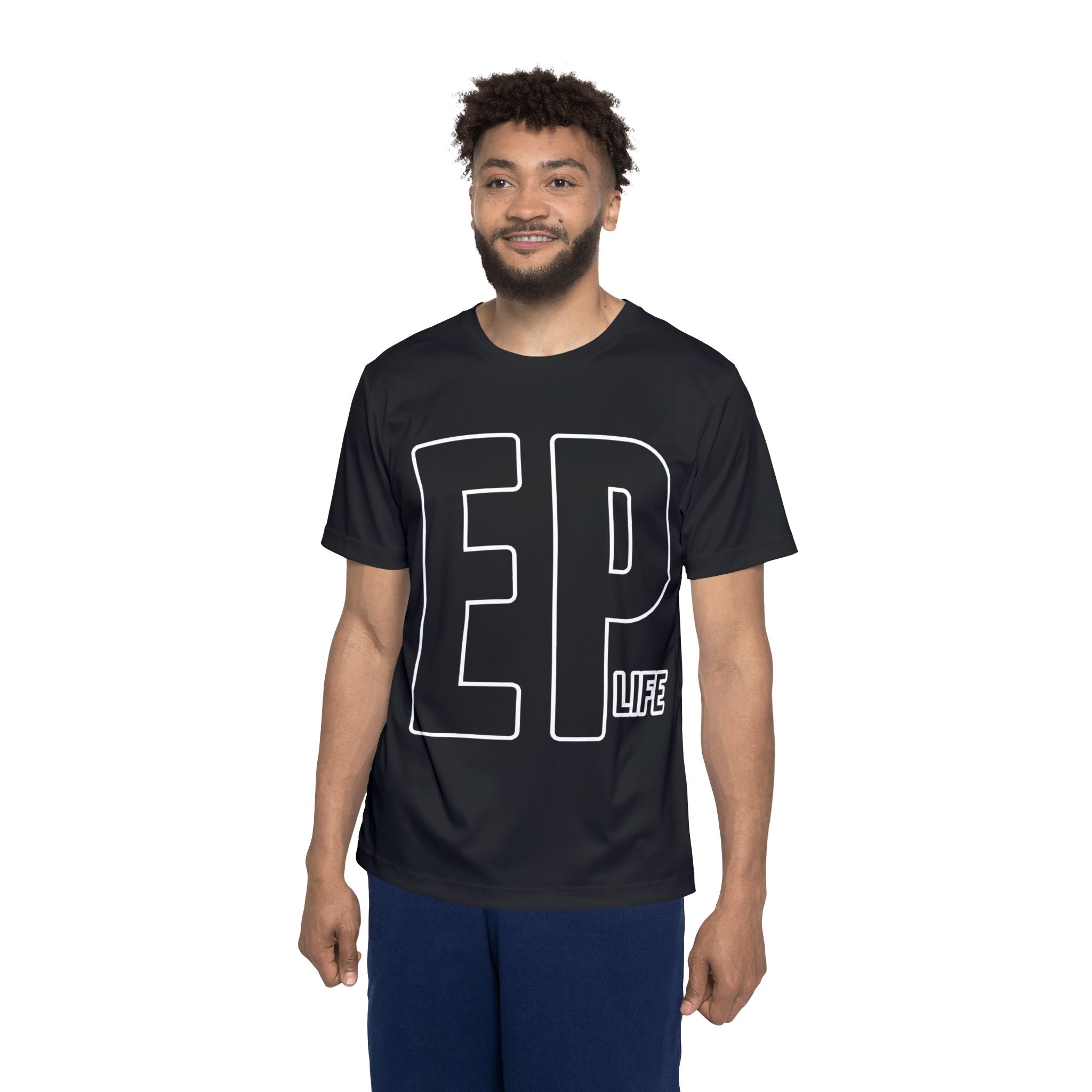 EP Life Men's Sports Jersey — Athletic Black Performance Tee