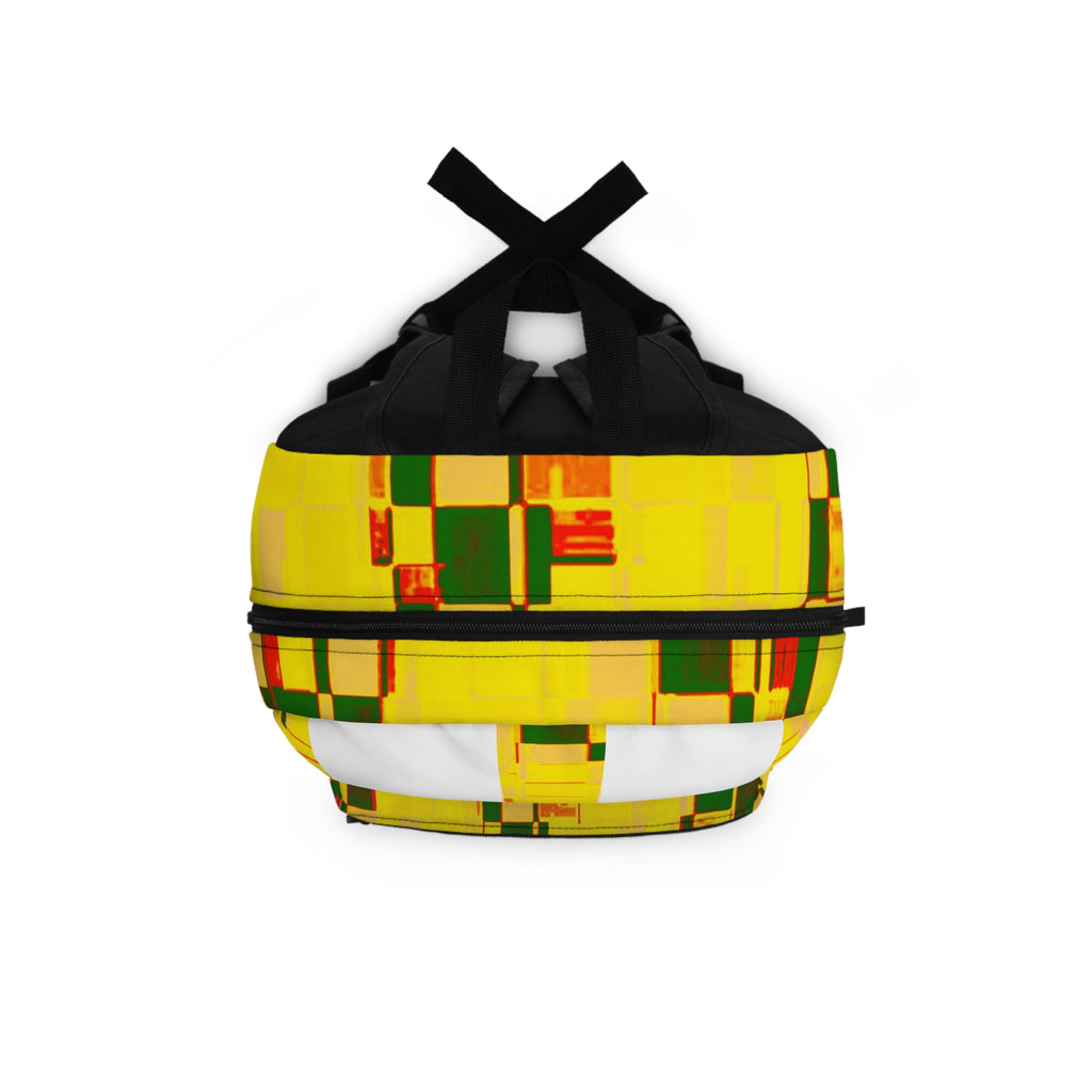 Epic Life Yellow Pixel Backpack — Bold Graphic School & Travel Bag