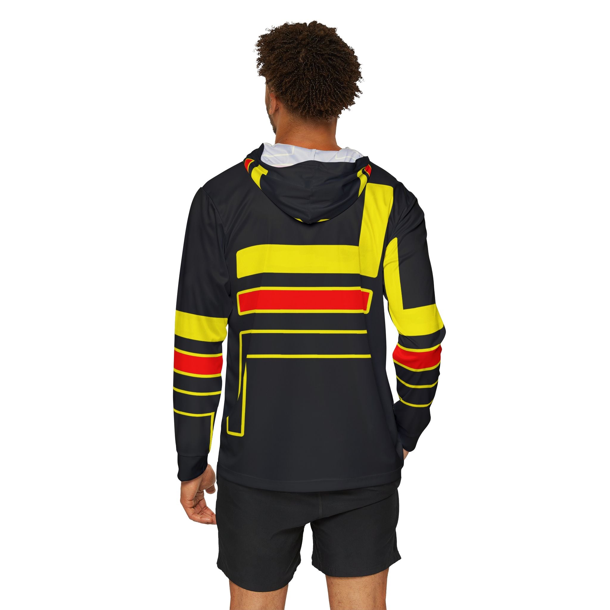 Epic Life Men's Black All-Over Print Sports Warmup Hoodie - Athletic Pullover Style