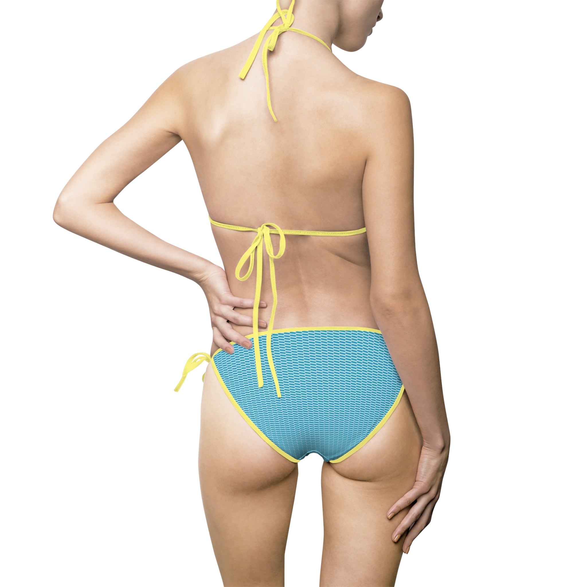 Teal Triangle Tie-Side Bikini — Women's Two-Piece Swimsuit
