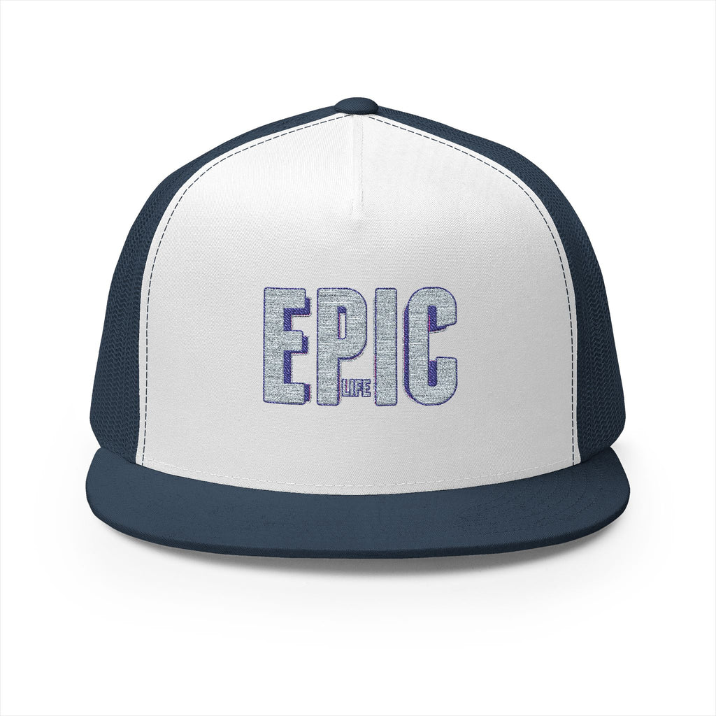 Epic Embroidered 5 Panel Trucker Cap, Cool Hats for Men , Casual Style, Gifts for Dad, Outdoor Adventures, Summer Fashion