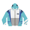 Epic Aqua Geo Full-Zip Hoodie — Men's Athletic Zip-Up