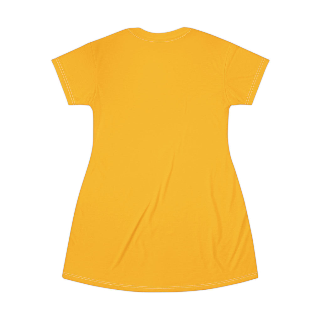 Epic Life Yellow T‑Shirt Dress — Graphic Casual Dress