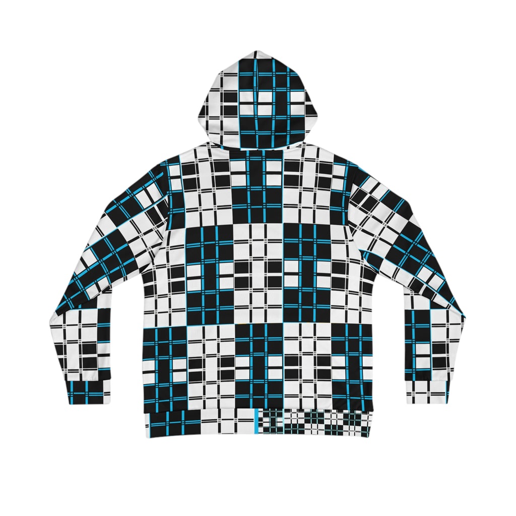 Geometric Grid Plaid Men's All-Over Print Hoodie