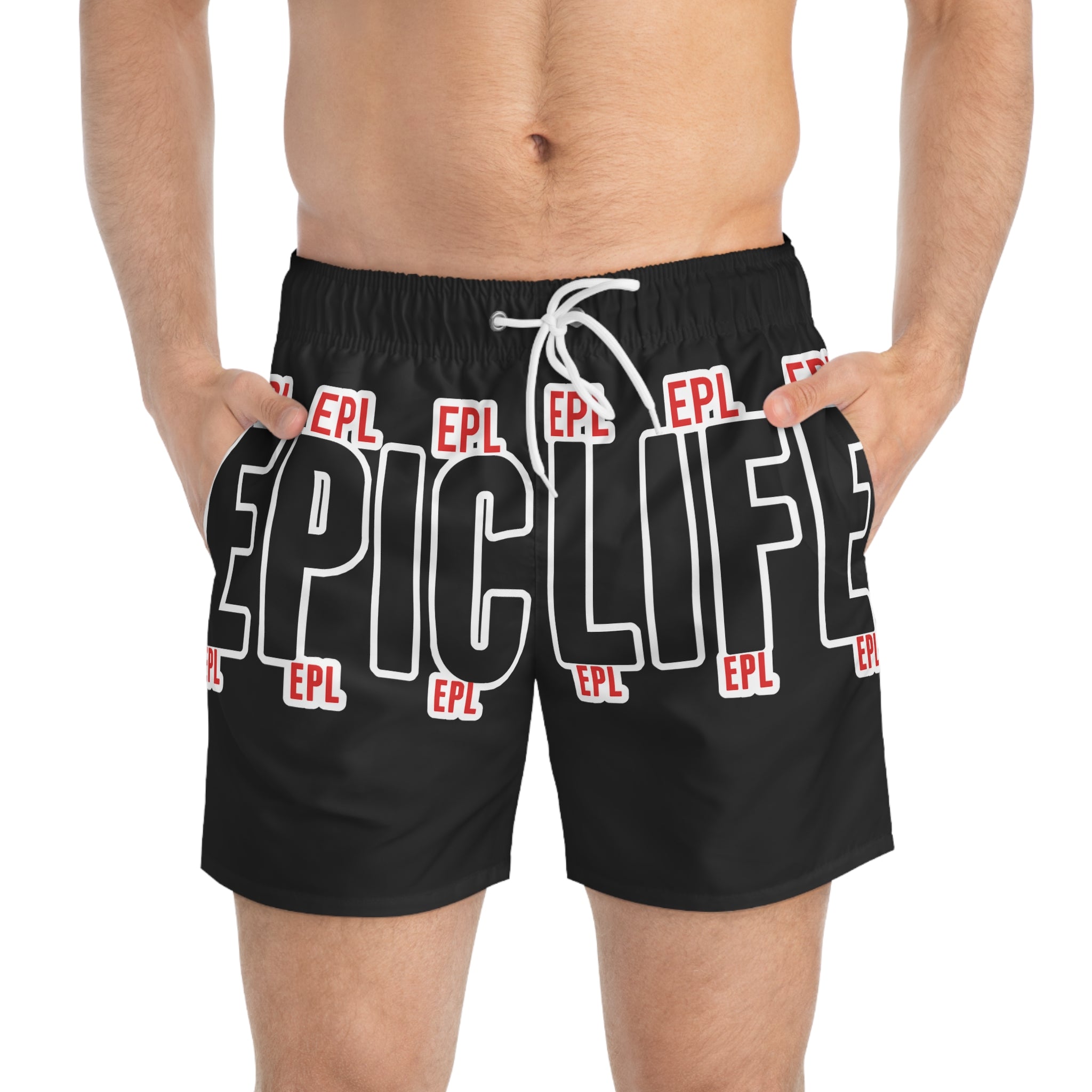 Black EPIC LIFE  Swim Trunks