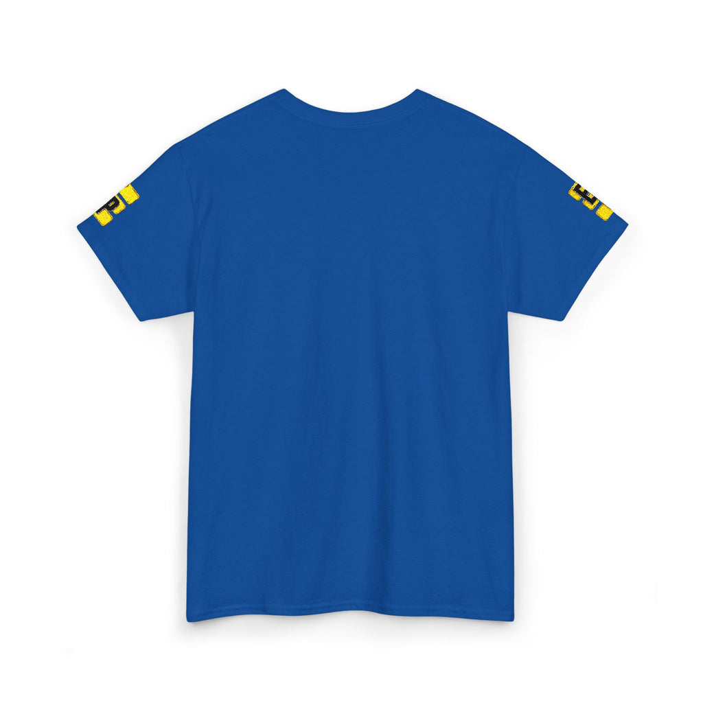 Epic Yellow Tee — 'EPIC' Graphic T-Shirt with Sleeve Accent