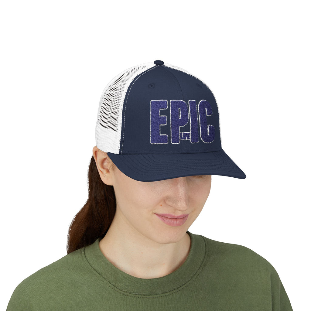 Epic Trucker Cap — Embroidered 'EPIC' Snapback Mesh Hat