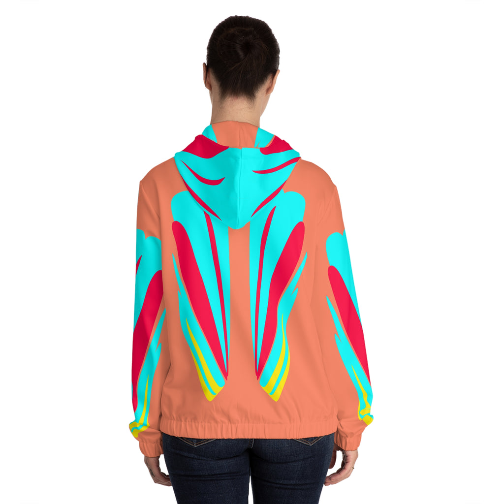 Epic Life Women’s Full-Zip Hoodie — Bright Retro Surf Graphic
