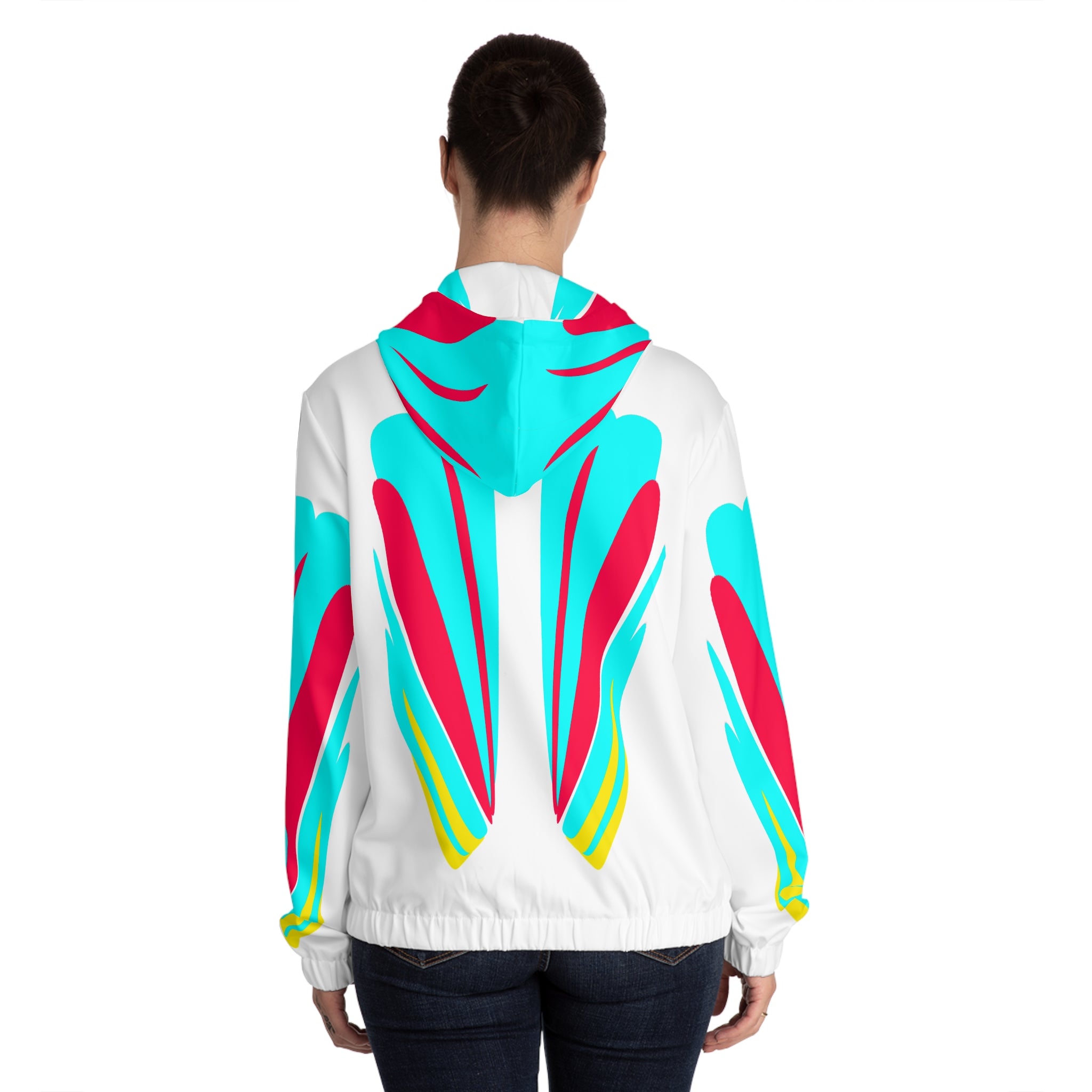 Epic Life Women’s Full-Zip Hoodie — Bright Retro Graphic AOP
