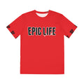 Epic Life Graphic Tee — Bold Red Men's Polyester Shirt
