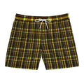 Men's Plaid Swim Shorts - Stylish Beachwear for Summer, Great for Pool Parties, Vacation, Gifts, Casual Summer Outfits, AOP Design