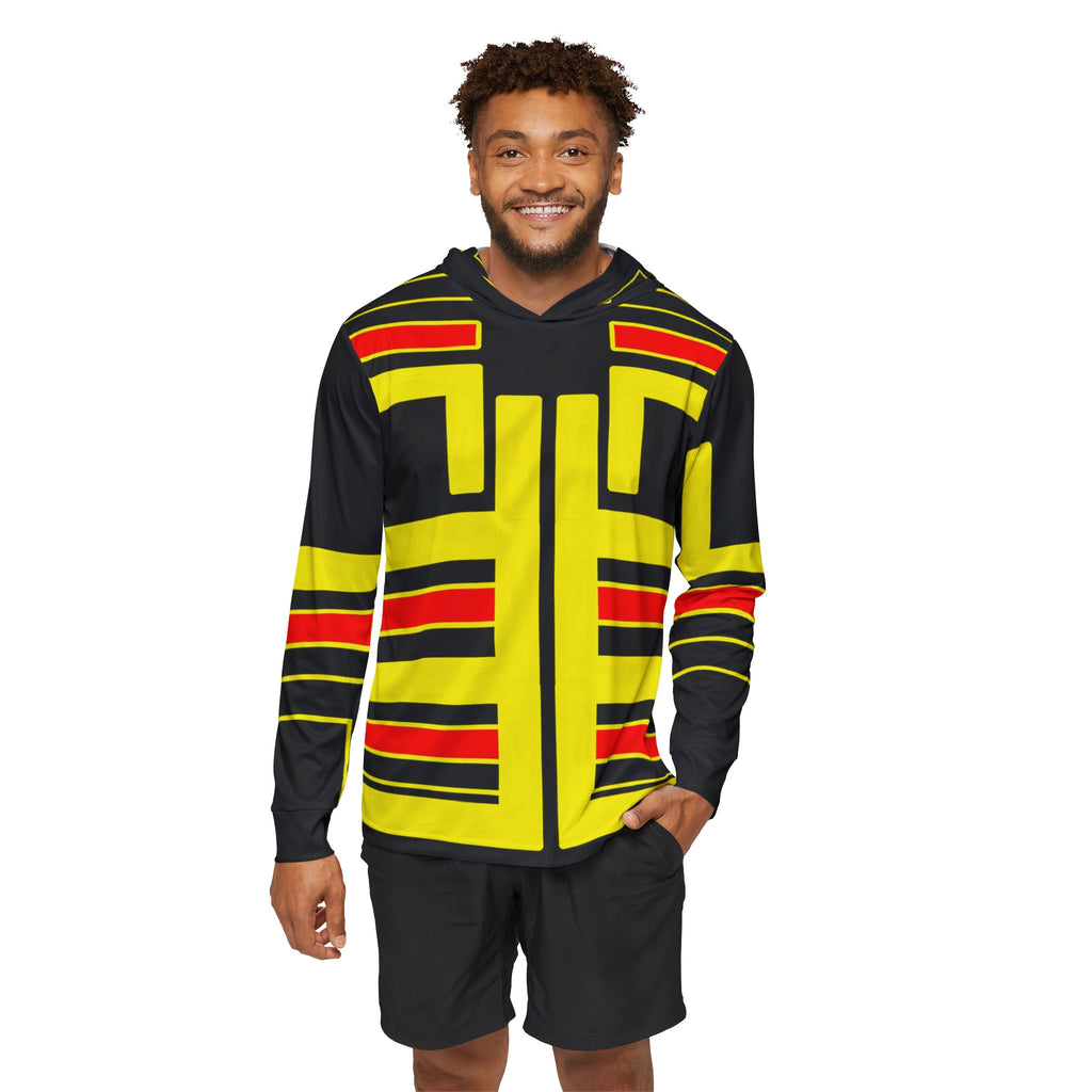 Epic Life Men's Black All-Over Print Sports Warmup Hoodie - Athletic Pullover Style