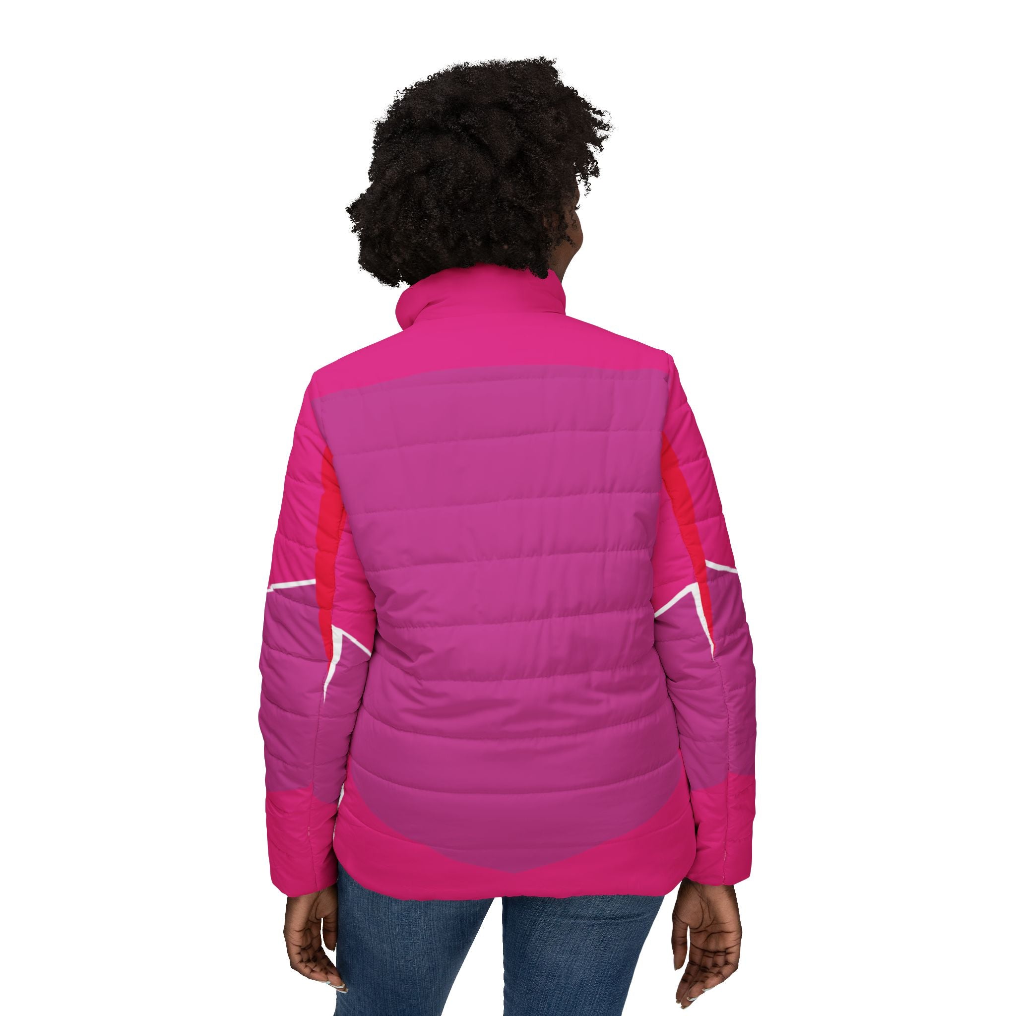 Epic Pink Women’s Puffer Jacket — Insulated AOP Winter Coat