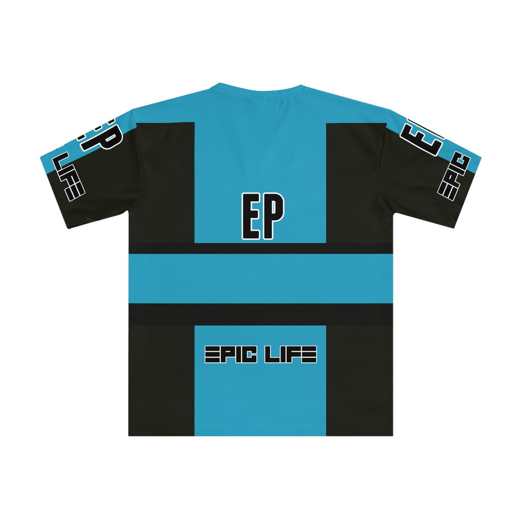 Men's Shell Tank Army Green / Stripe Blue  T-shirt, Epic Life Shirt, Casual Streetwear, Gift for Men, Trendy Everyday Wear