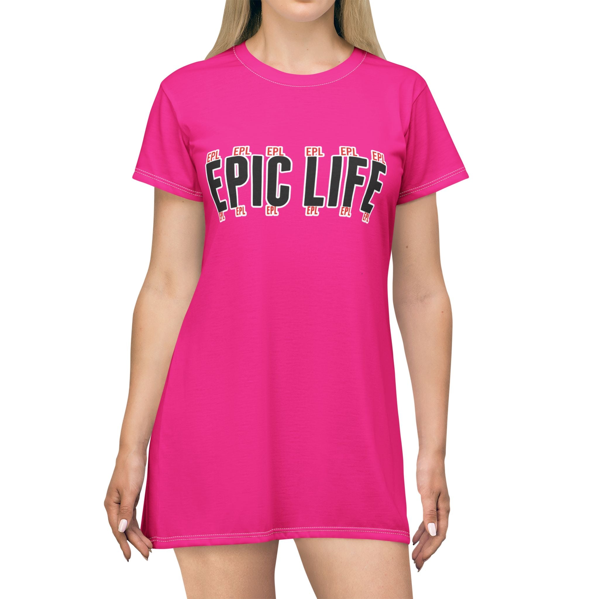 Epic Life T-Shirt Dress - Bold Graphic Casual Summer Dress
