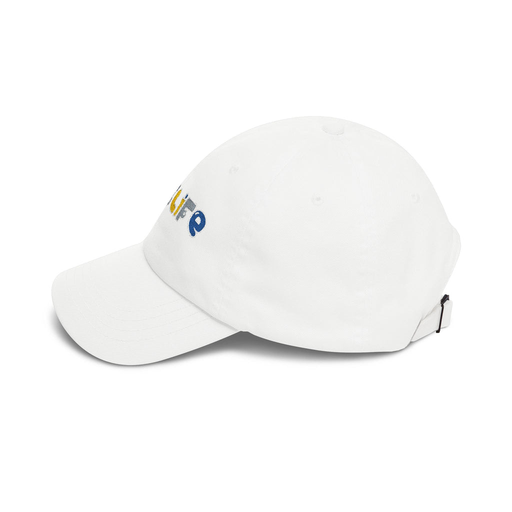 Epic Life Women's Classic Dad Cap - White Embroidered Cotton Baseball Hat