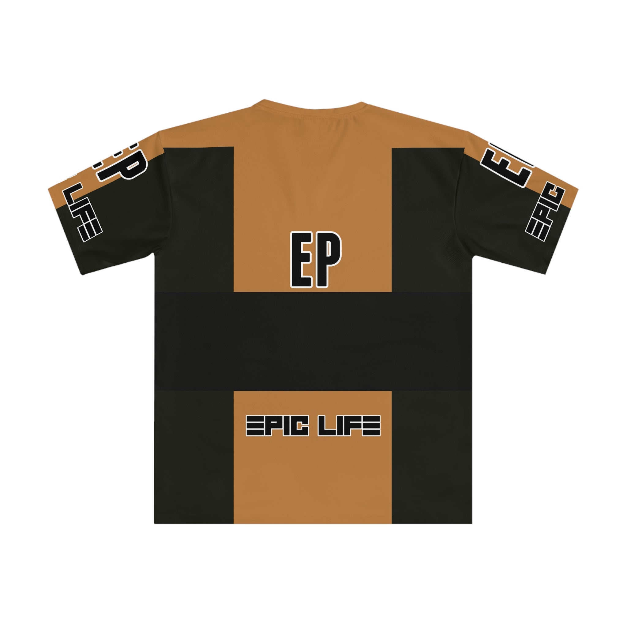 Men's Shell Tank Army Green / Stripe Brown T-shirt, Epic Life Shirt, Casual Streetwear, Gift for Men, Trendy Everyday Wear