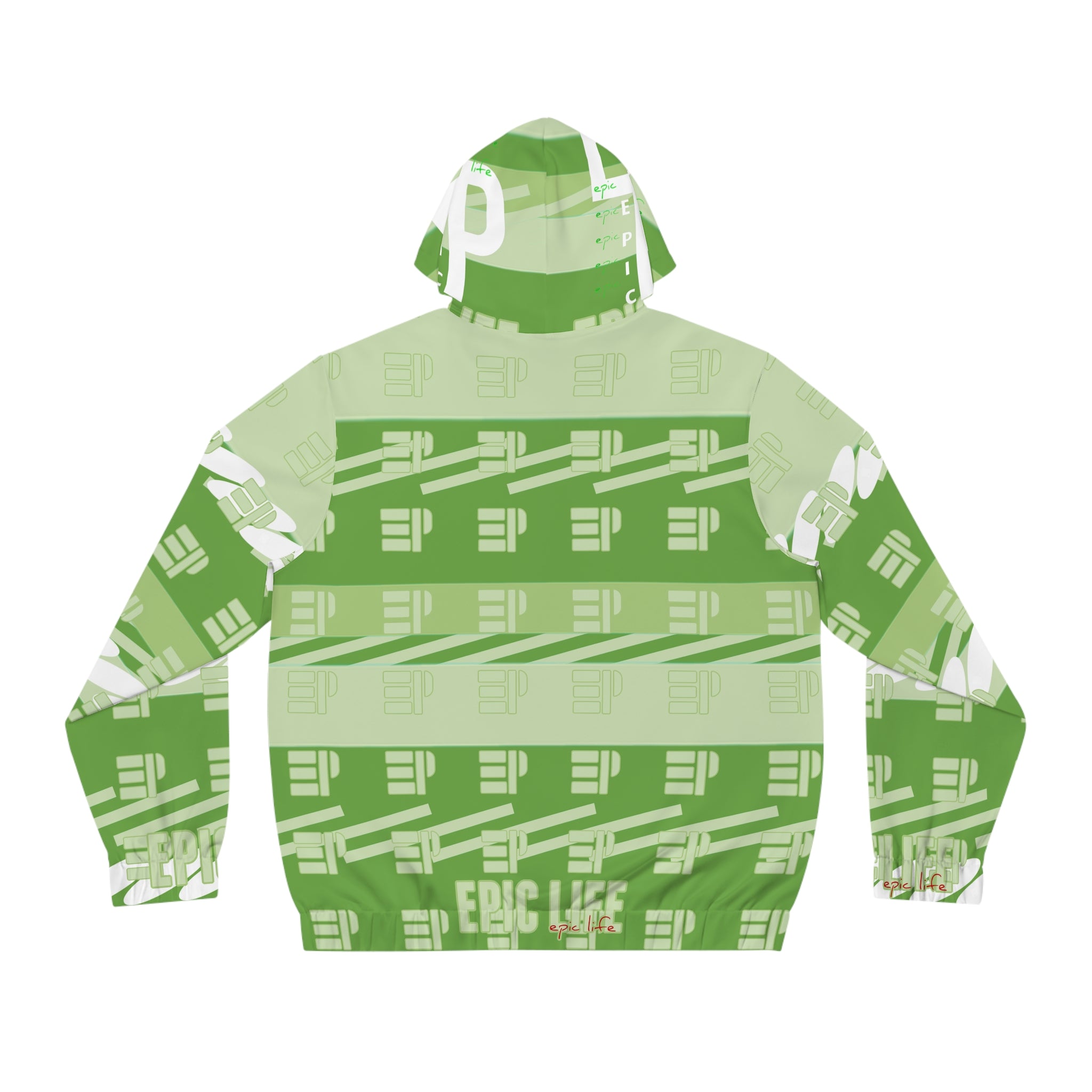 Epic Life Green All-Over Print Zip Hoodie