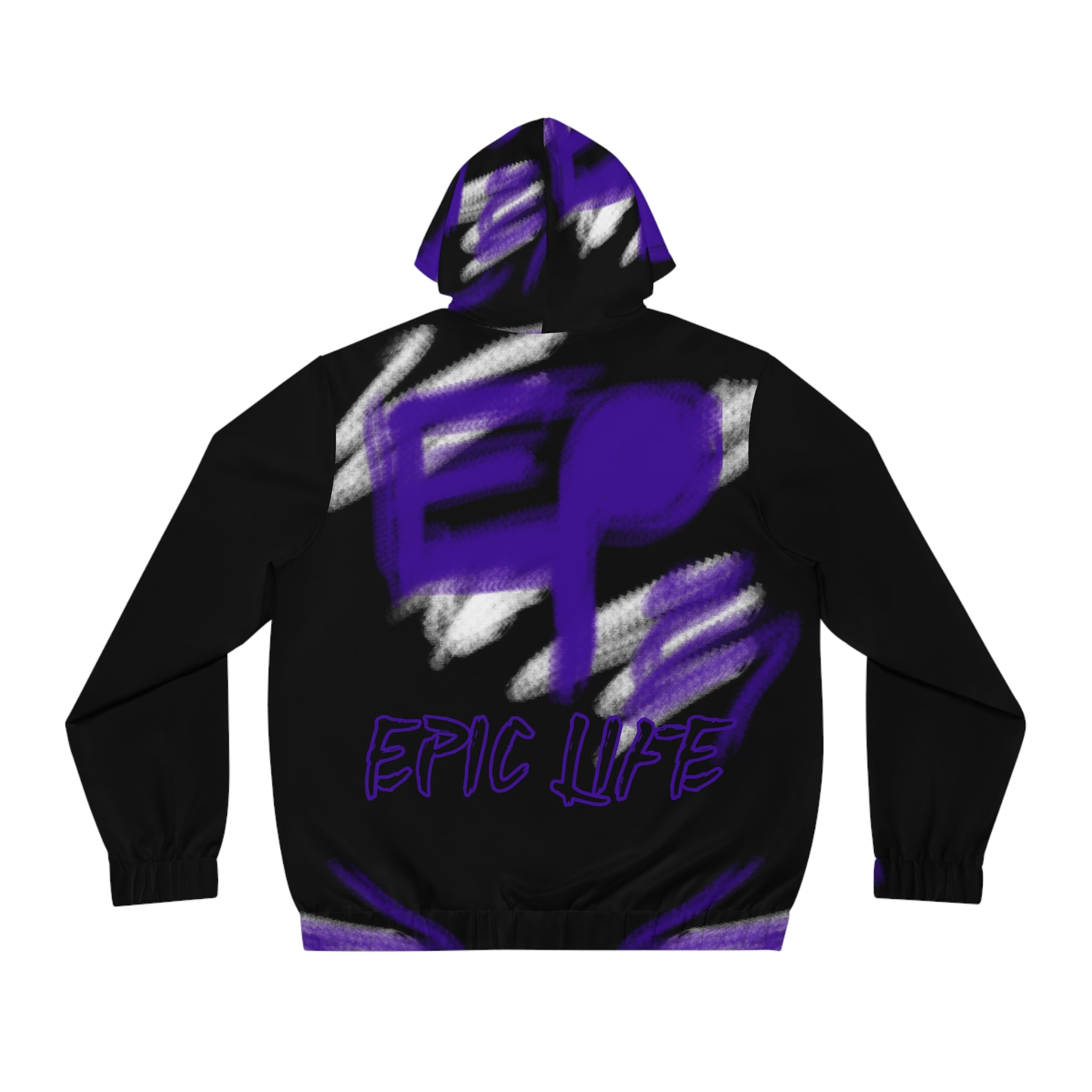 Epic Life Zip Hoodie — Bold Purple Graphic Full-Zip Hoodie