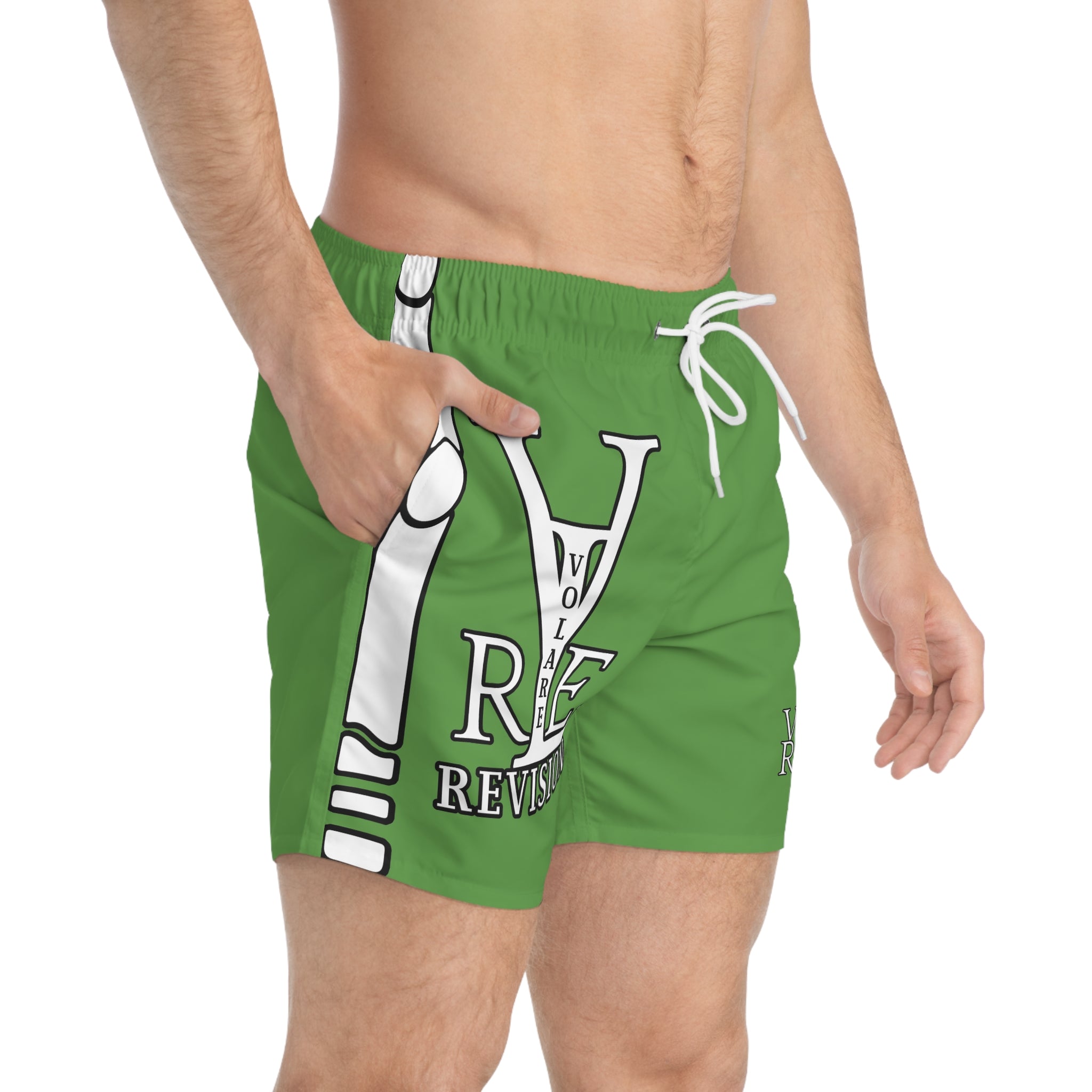 Volare Revision Green Graphic Swim Trunks