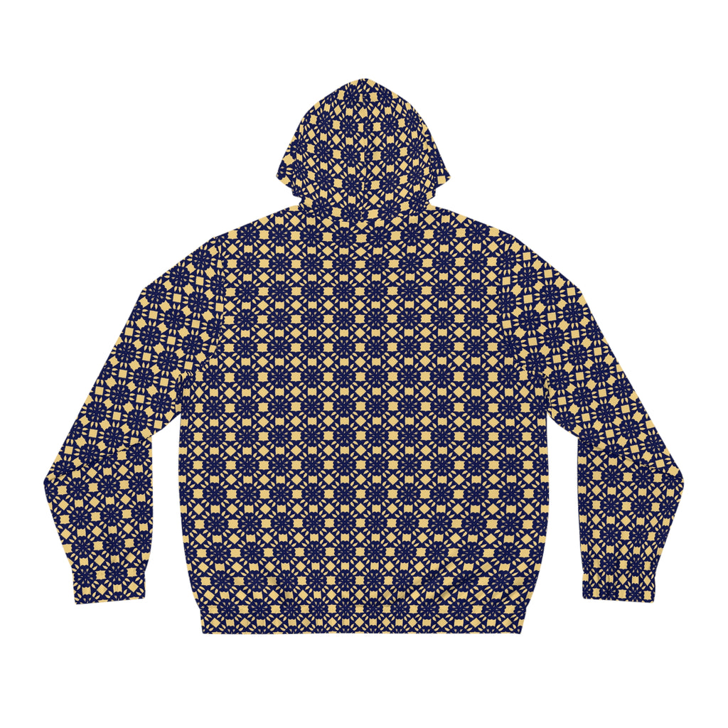 Epic Life Men's Epic Flower Full-Zip Hoodie - Navy & Gold All-Over Print