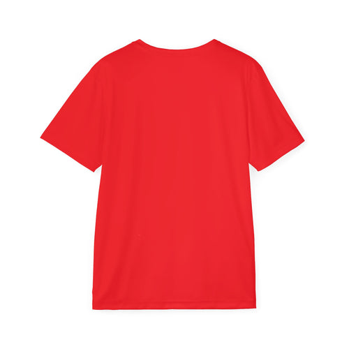 EP Life Red Sports Jersey — Men's Athletic Tee with Bold Lettering