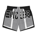 Epic Life Swim Trunks — Bold Grey AOP Beach Shorts