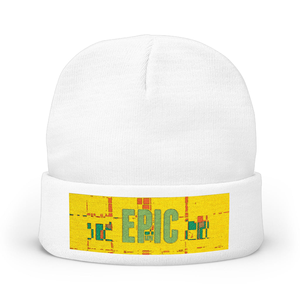 Embroidered "Be Epic" Knit Beanie – Cozy Winter Hat for Adventure & Motivation