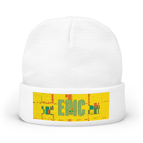 Embroidered "Be Epic" Knit Beanie – Cozy Winter Hat for Adventure & Motivation