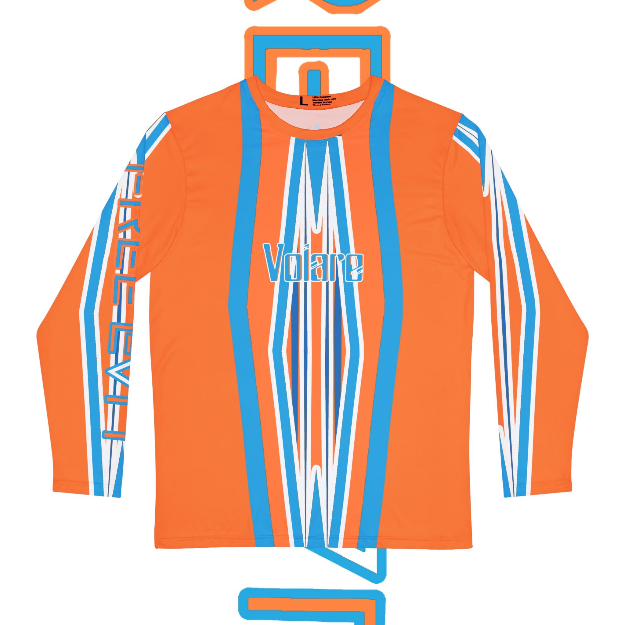 Men's "Fly" Collection by (Volare) " Free Fall Edition" (ORANGE Interior polyester Tee Shirt