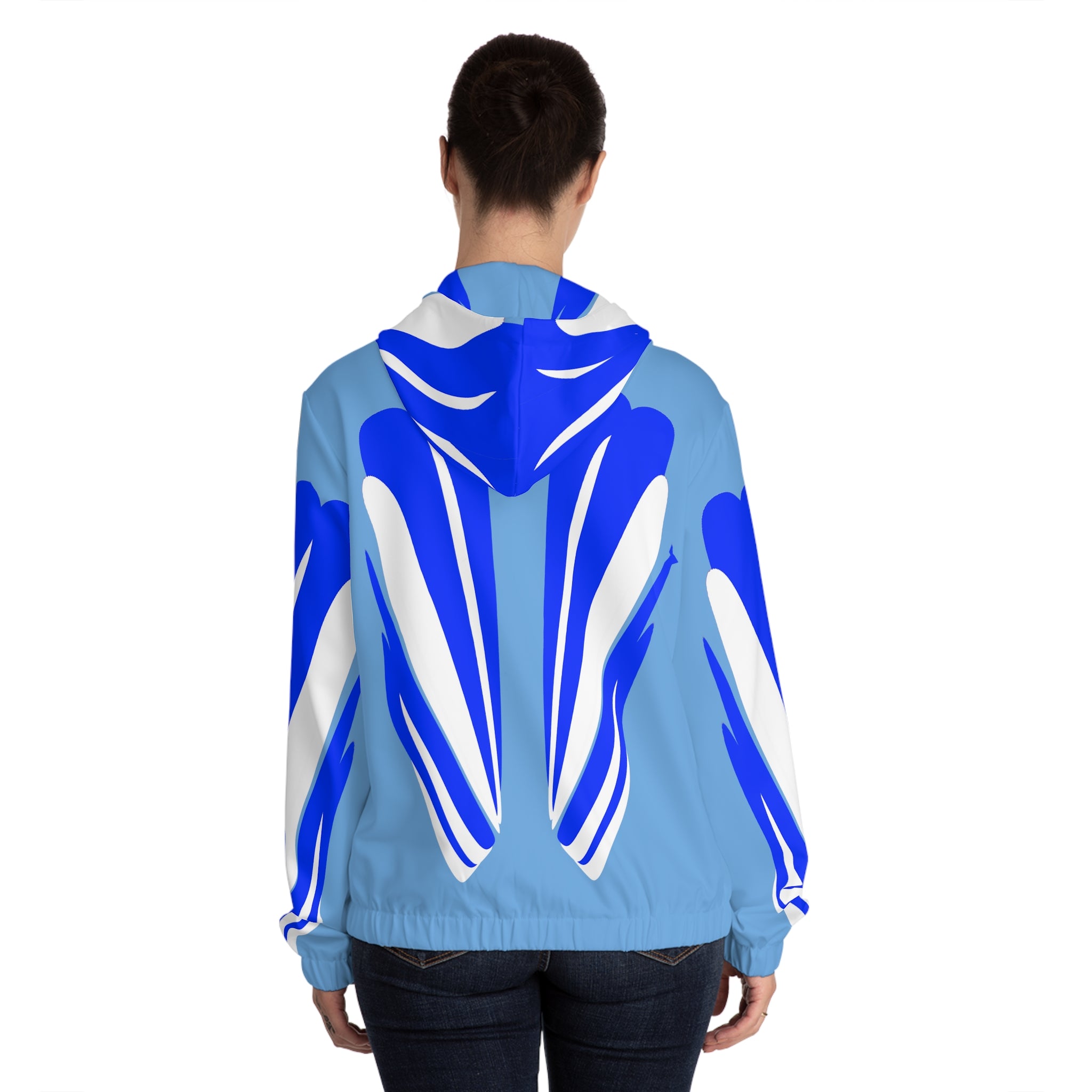 Epic Life Blue Graphic Hoodie — Women’s Full-Zip Zip-Up