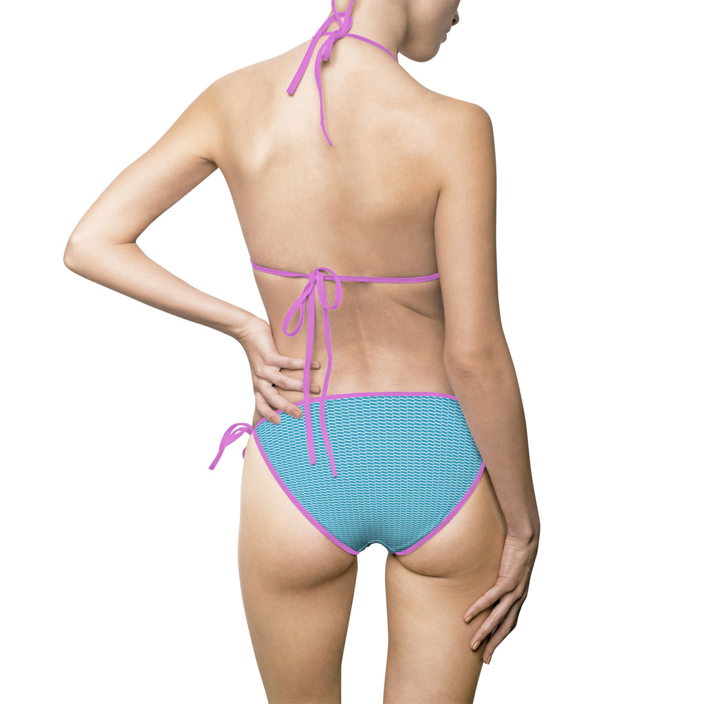Teal Triangle Tie-Side Bikini — Women's Two-Piece Swimsuit