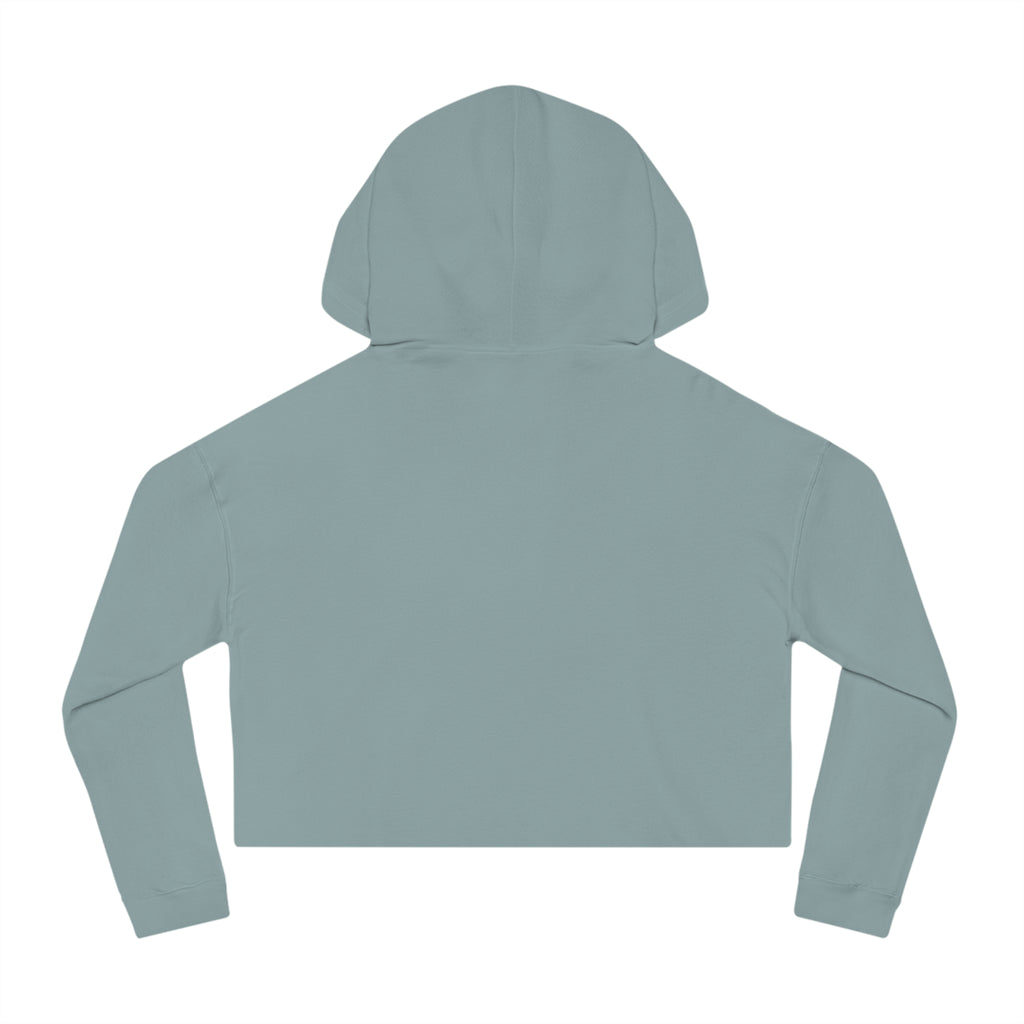 Cropped Hoodie — Retro Minimalist Orange Stripe Logo