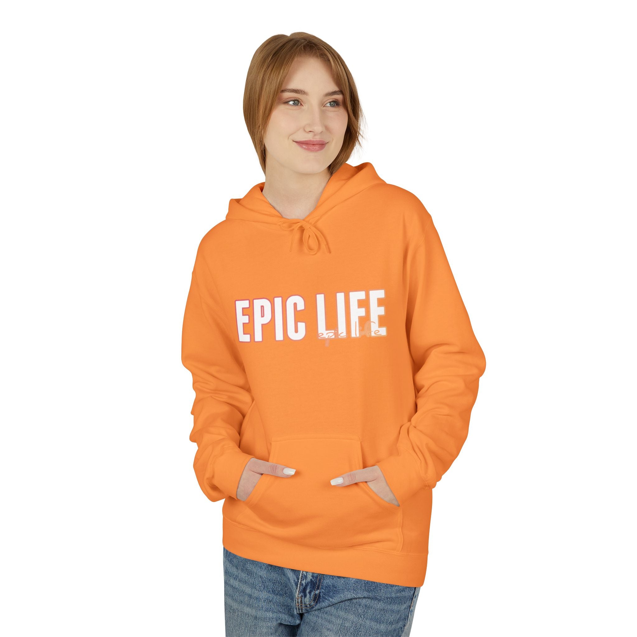 Epic Life Hoodie — Minimal Pastel Graphic Pullover