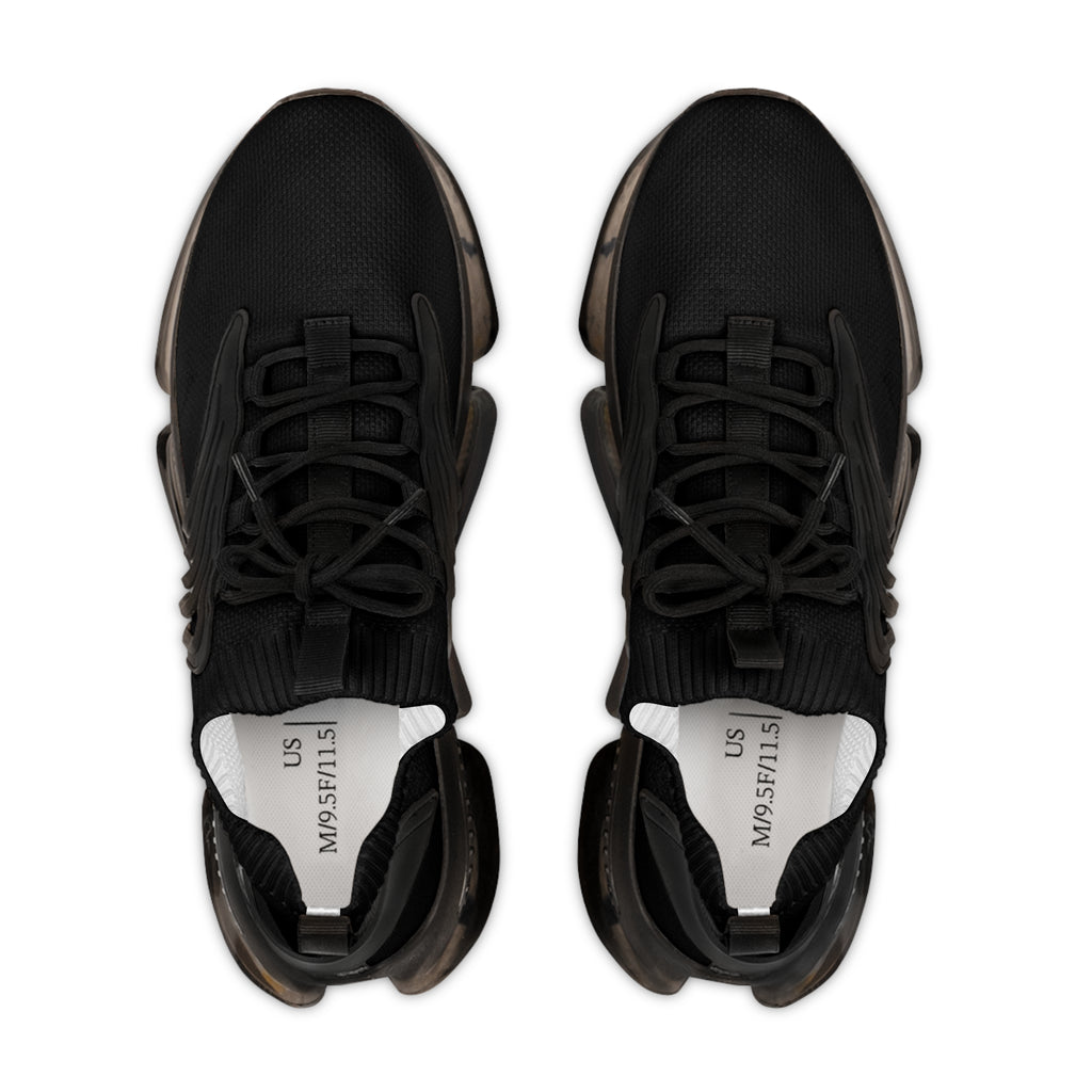 Men’s Black Athletic Mesh Sneakers | Breathable Running Shoes, Lightweight Trainer