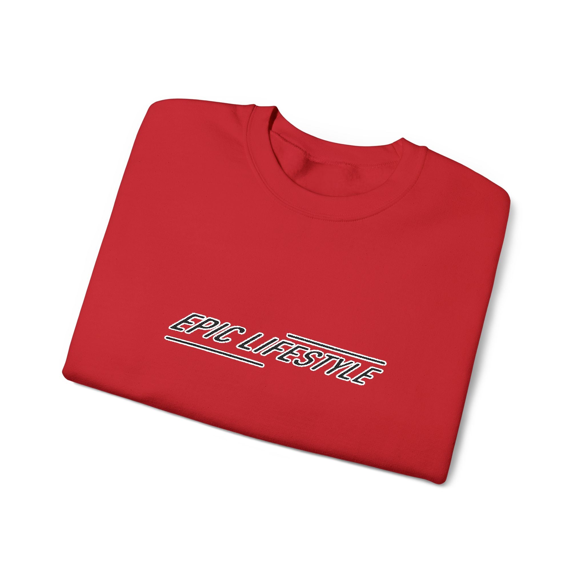 Men’s Epic Lifestyle Crewneck Sweatshirt — White "and everything" Center Logo
