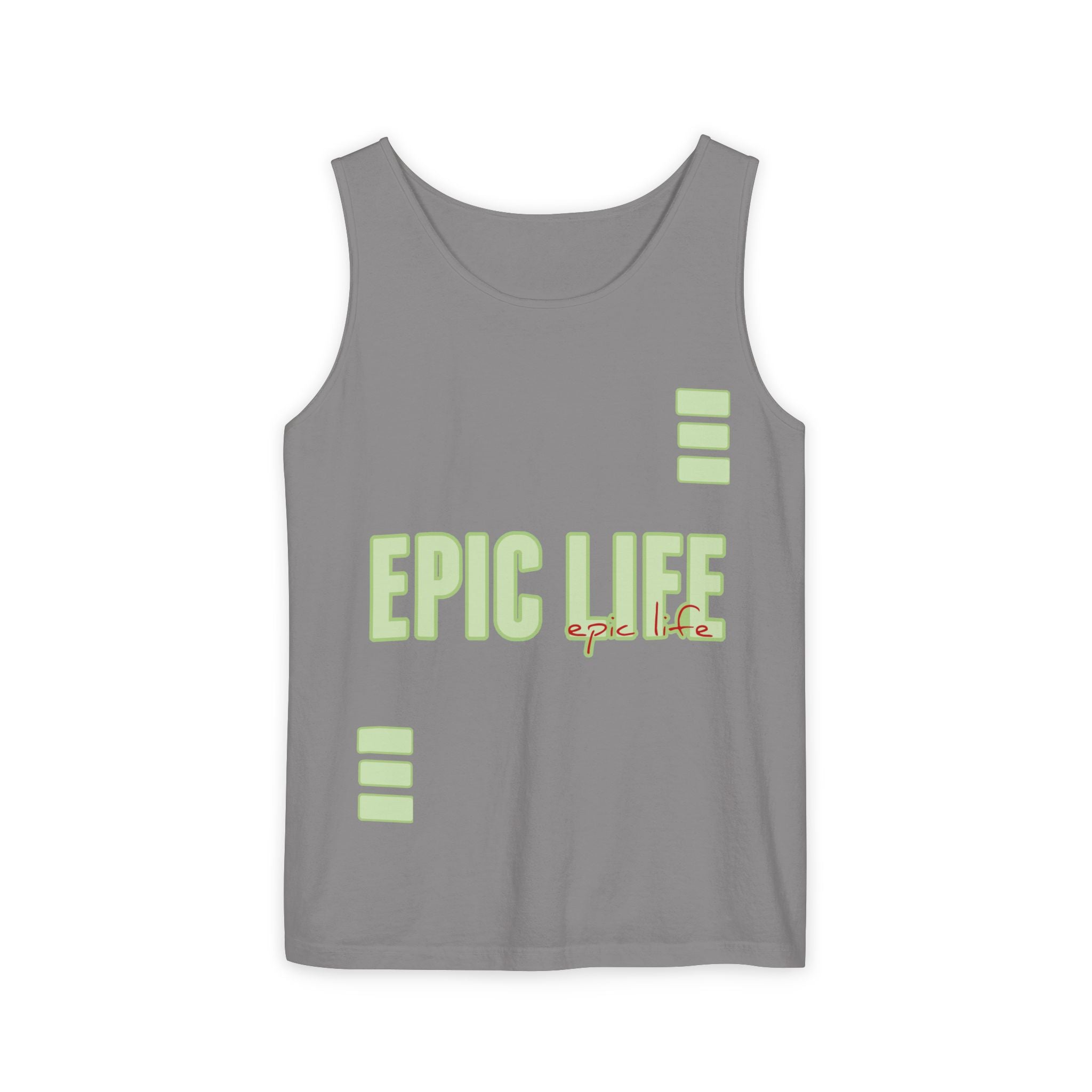 Women's Epic Life Tank Top - Retro Green Graphic Summer Tank