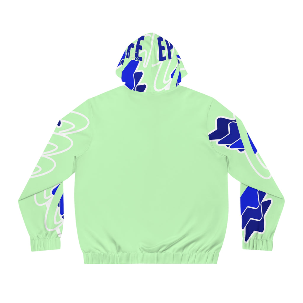 Epic Life Full-Zip Hoodie — Banana Green Graphic Zip-Up for Men